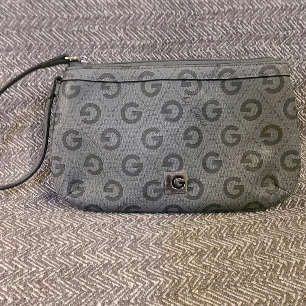 G by Guess gray clutch wristlet